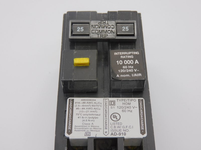 SQUARE D HOM225GFI 120/240V 25A NSMP