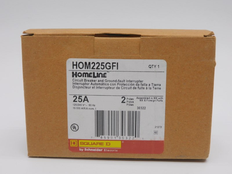 SQUARE D HOM225GFI 120/240V 25A NSMP