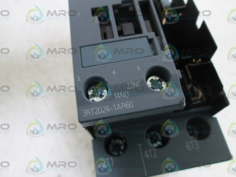 SIEMENS CONTACTOR 3RT2024-1AR60 (AS PICTURED) UNMP