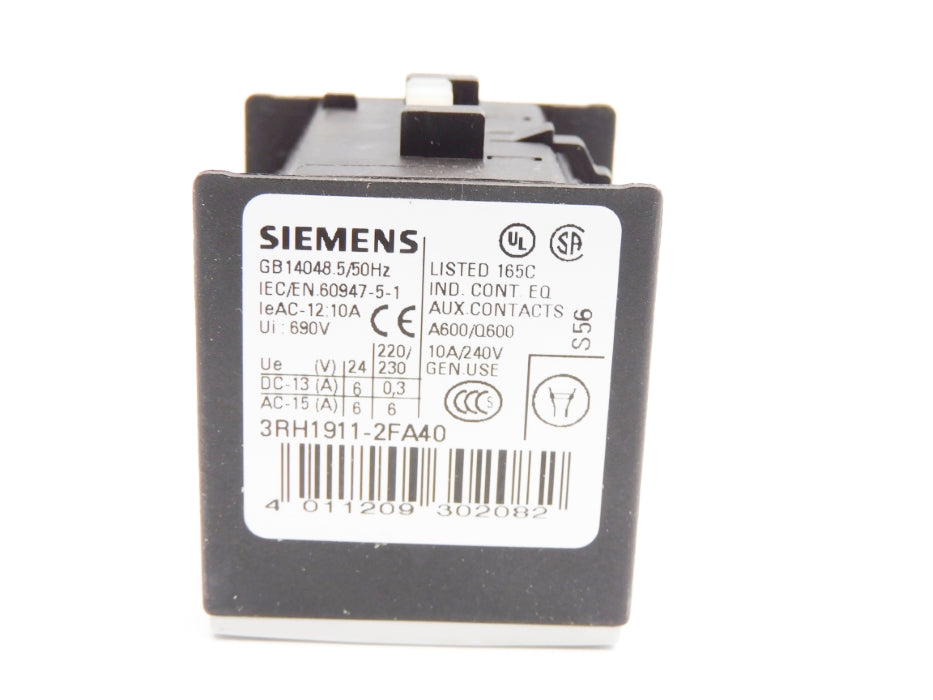 SIEMENS 3RH1911-2FA40 240V 10A NSNP