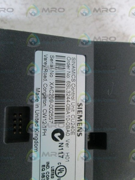 SIEMENS CONTROL UNIT 6SL3244-0BA10-0BA0 UNMP