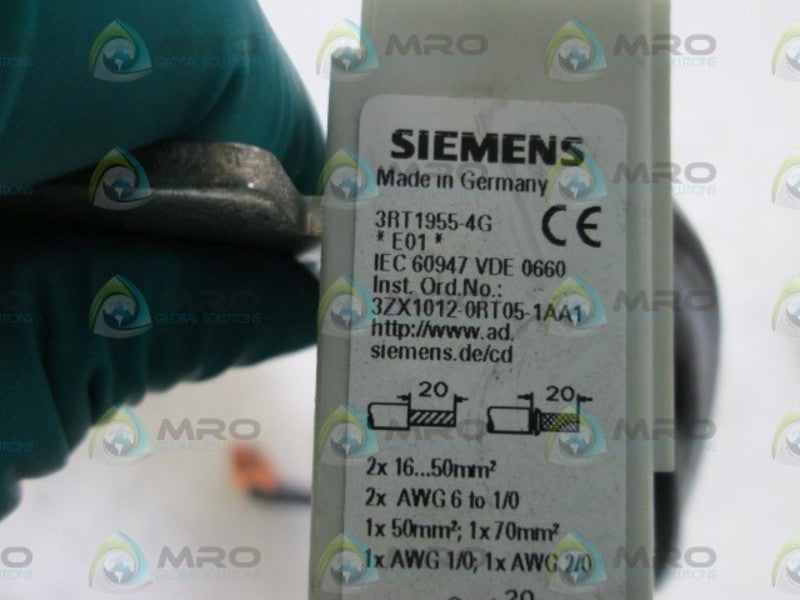 SIEMENS CONTACTOR BOX TERMINALS 3RT1955-4G UNMP