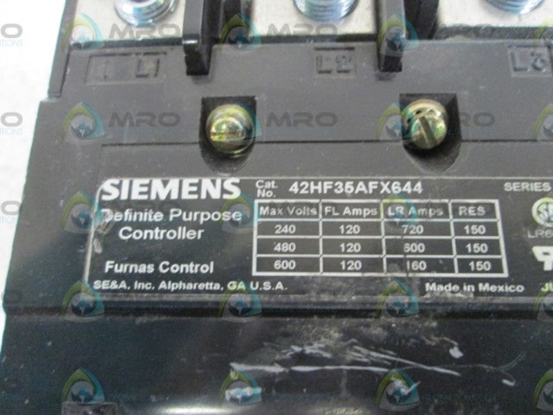 SIEMENS CONTACTOR 42HF35AFX644 UNMP