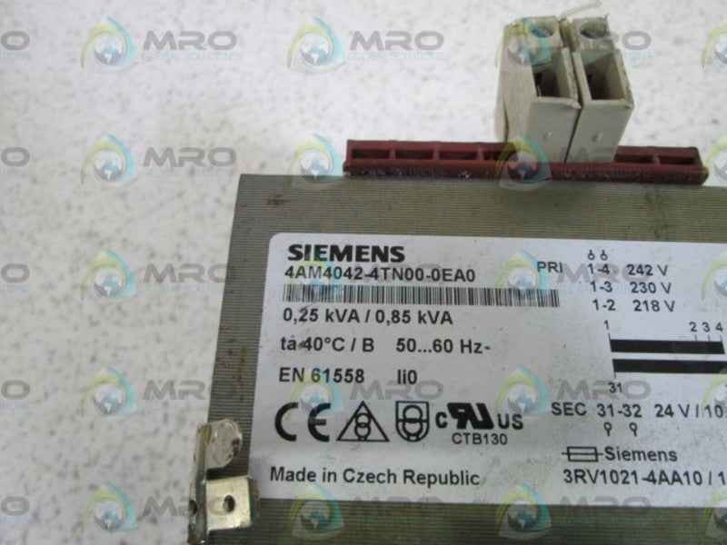 SIEMENS TRANFORMER 4AM4042-4TN00-0EA0 (AS PICTURED) UNMP