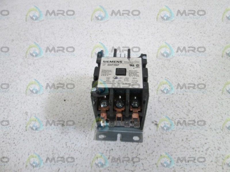 SIEMENS CONTACTOR 42AF35AF UNMP