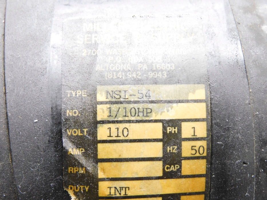 MILLER ELECTRIC NSI-54 UNMP