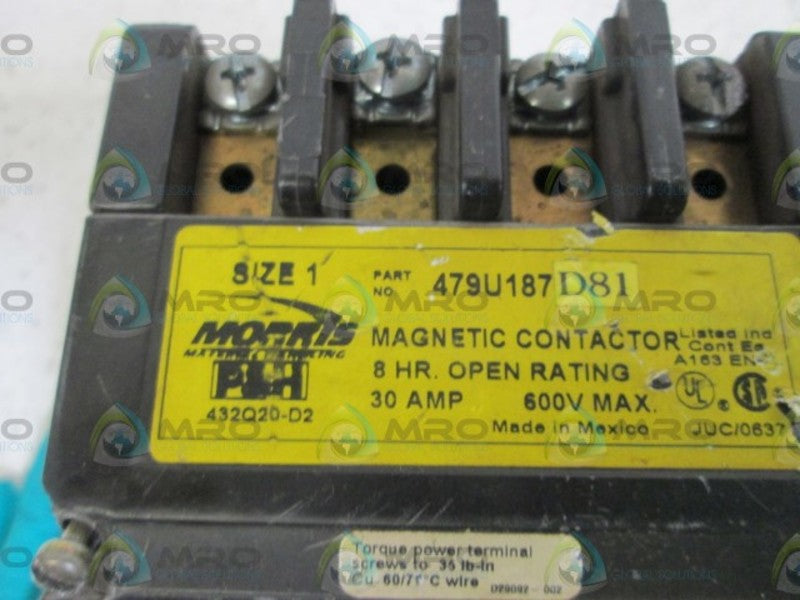 P&H CONTACTOR 479U187D81 UNMP
