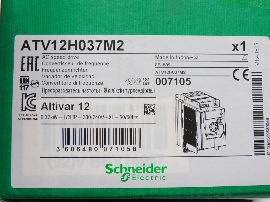 SCHNEIDER ELECTRIC ATV12H037M2 200-240VAC 5.9A NSMP