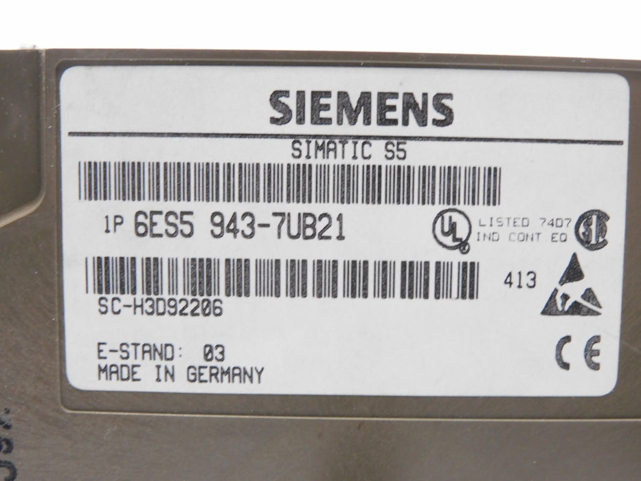 SIEMENS 6ES5943-7UB21 UNMP