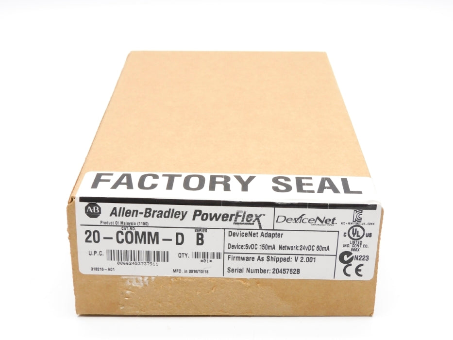 INDUSTRIAL SPARE PART 20-COMM-D SER. B F/W 2.001 24VDC DATE: 2016 NSFS