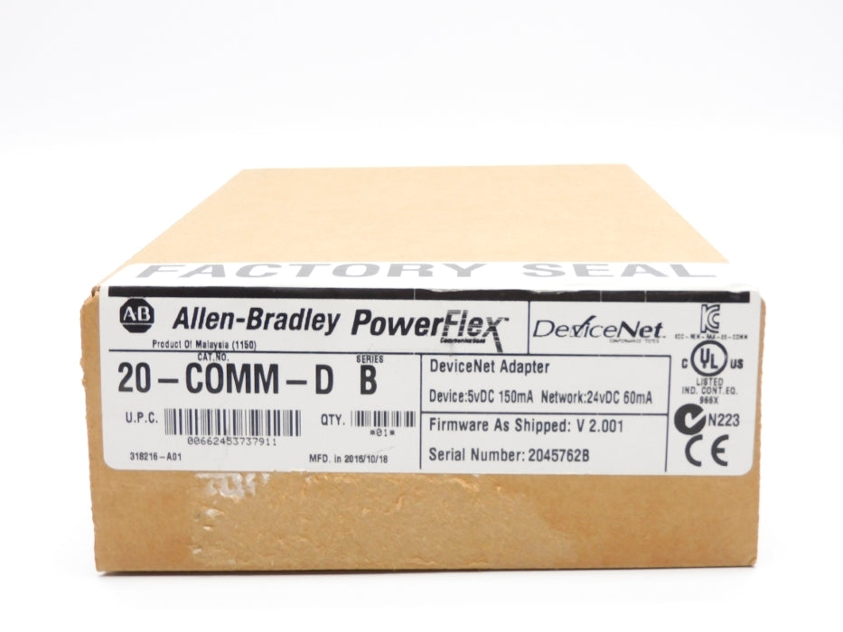 INDUSTRIAL SPARE PART 20-COMM-D SER. B F/W 2.001 24VDC DATE: 2016 NSFS