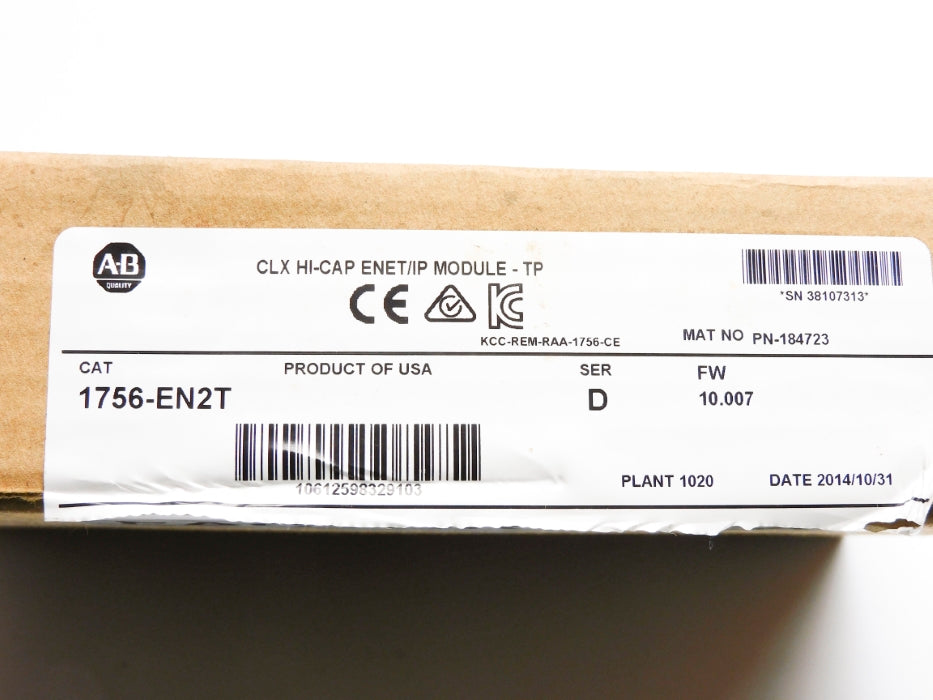 ALLEN BRADLEY 1756-EN2T SER. D F/W 10.007 NSMP