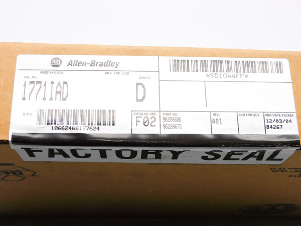 ALLEN BRADLEY 1771-IAD SER. D DATE: 2004 NSFS