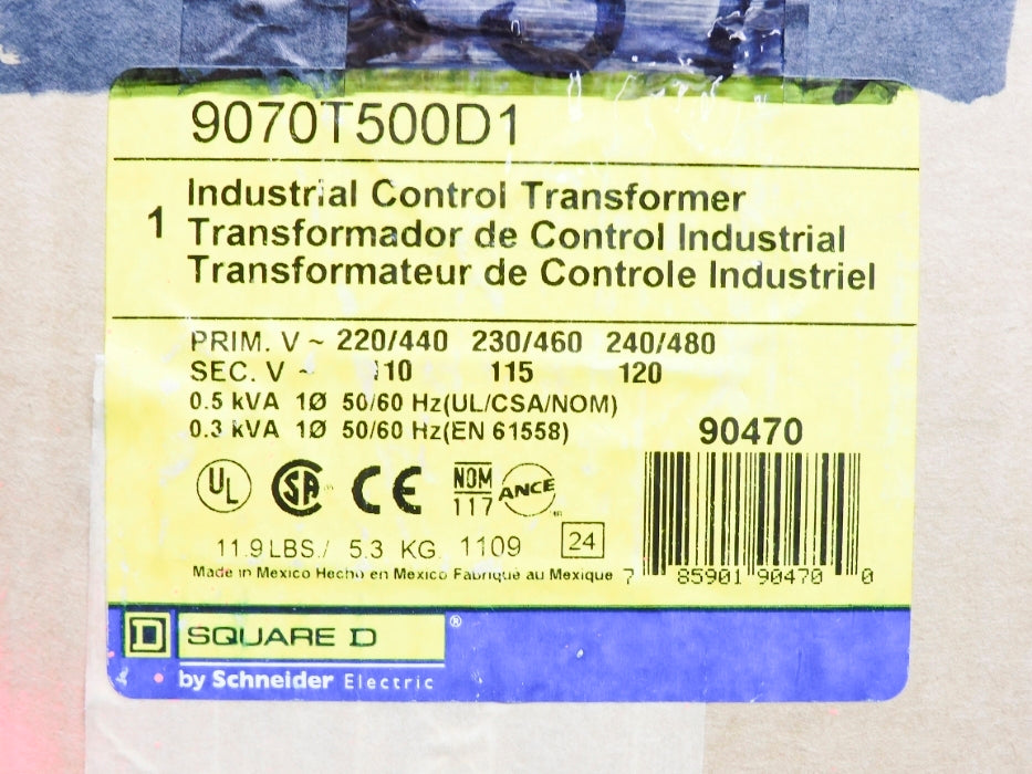 SQUARE D 9070T500D1 480V NSMP