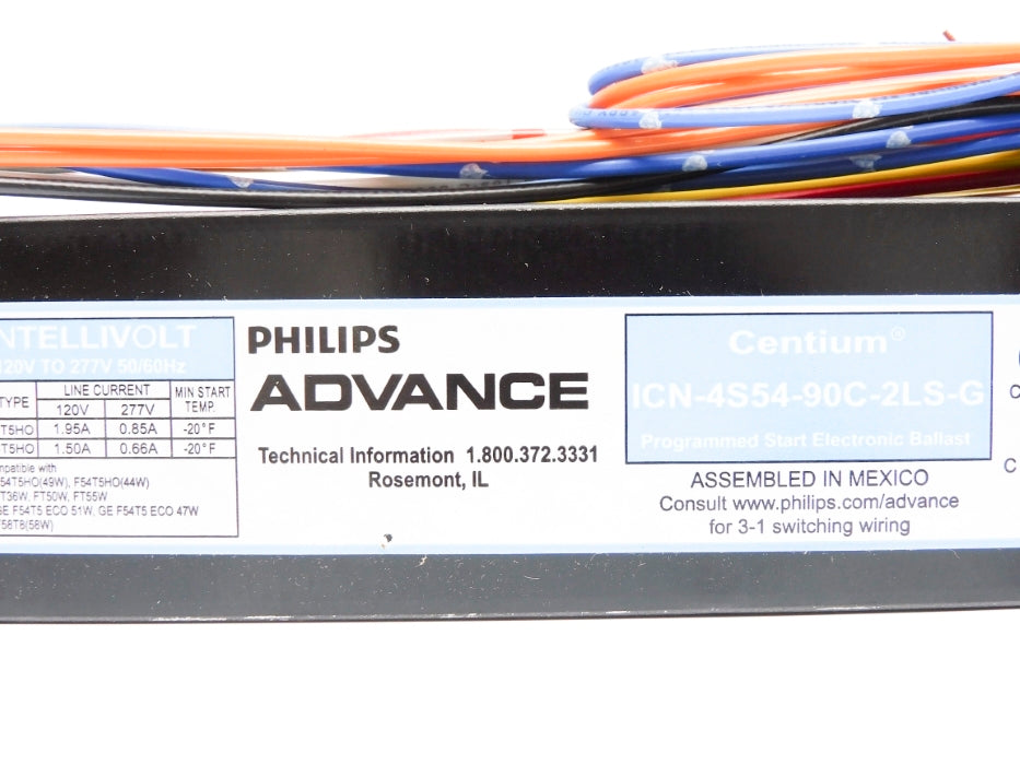 ADVANCE ICN-4S54-90C-2LS-G 120-277V 1.95A/0.85A NSMP