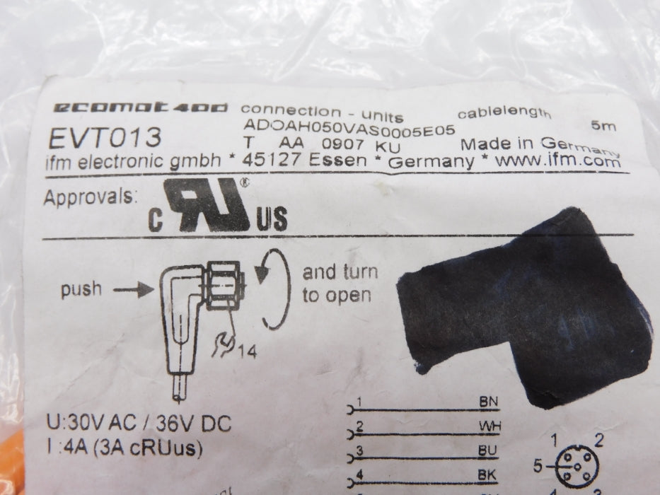 IFM EFECTOR ADOAH050VAS0005E05 EVT013 60VAC/DC 4A NSMP