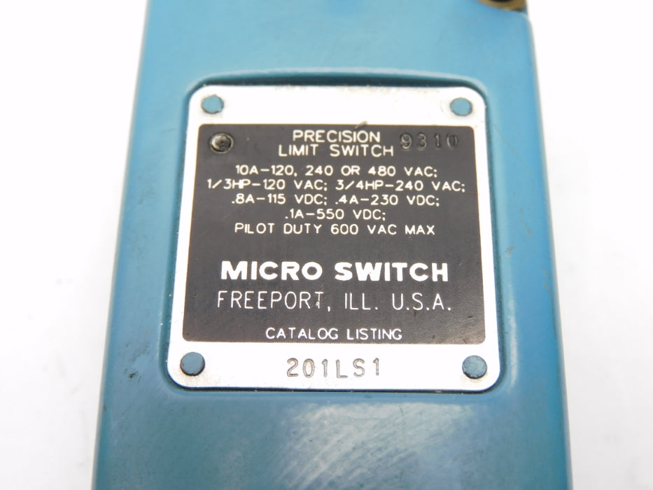 MICRO SWITCH 201LS1 600VAC 10A NSNP