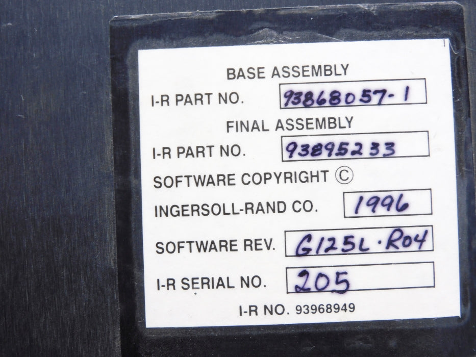 INGERSOLL RAND 93895233 93868057-1 UNMP