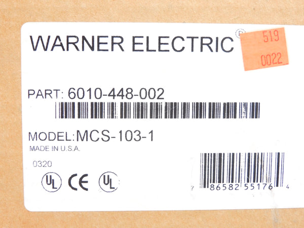 WARNER ELECTRIC 6010-448-002 MCS-103-1 NSMP
