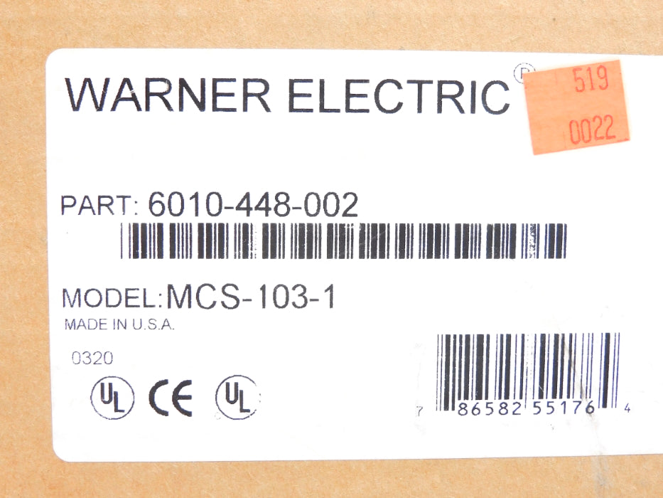 WARNER ELECTRIC 6010-448-002 MCS-103-1 NSMP