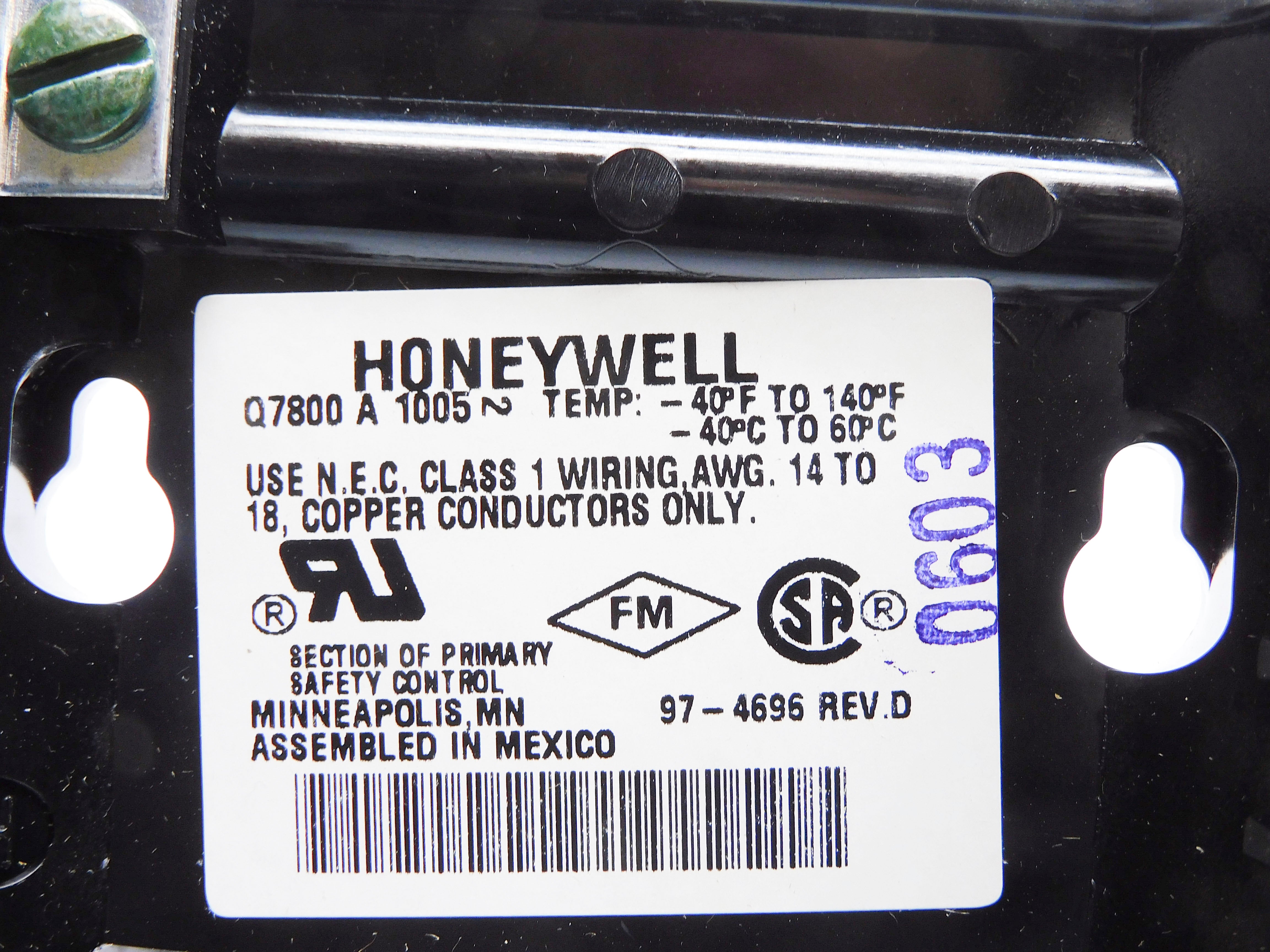HONEYWELL Q7800A1005 NSMP