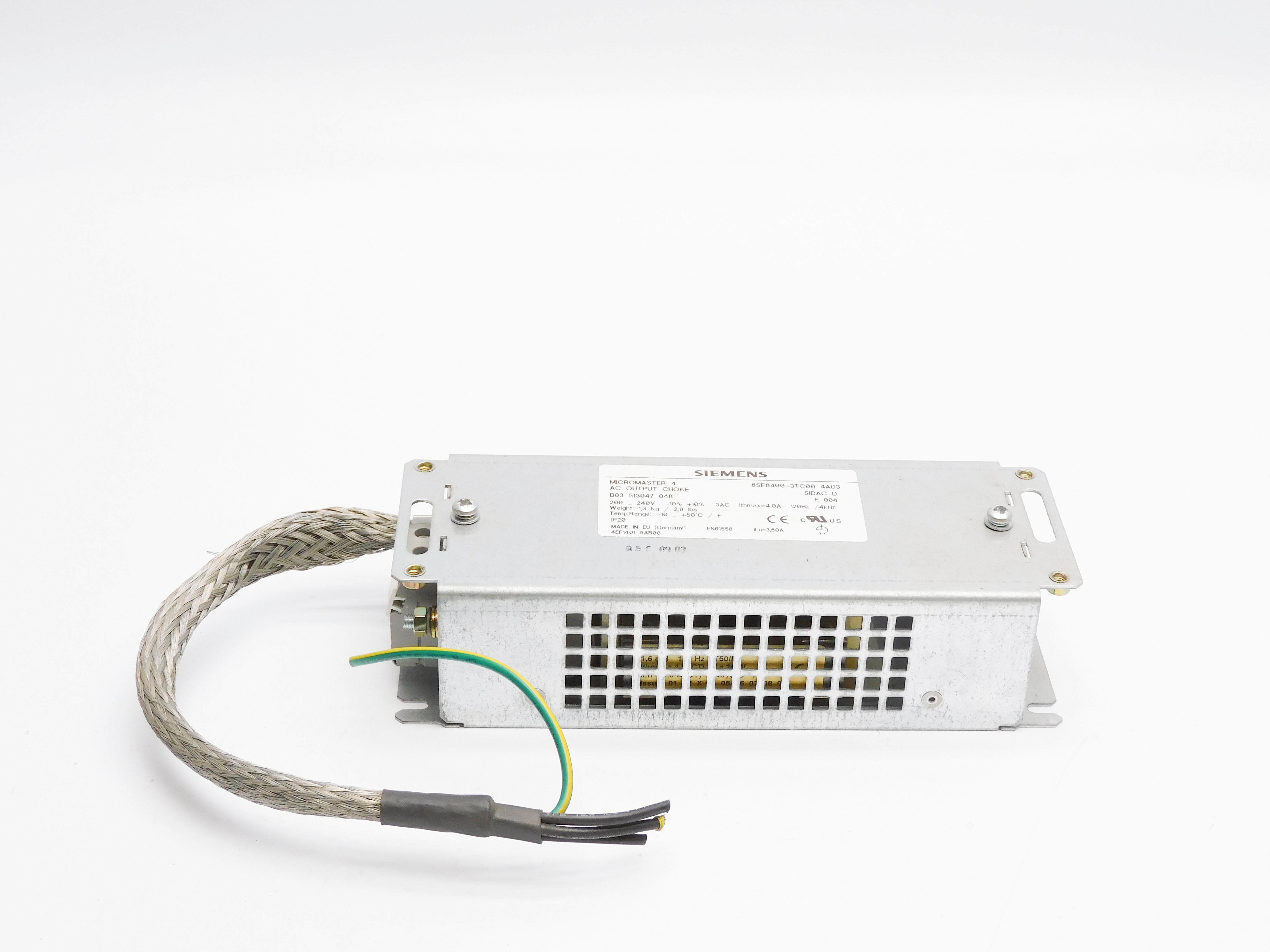 SIEMENS 6SE6400-3TC00-4AD3 200-240V 4.0A UNMP