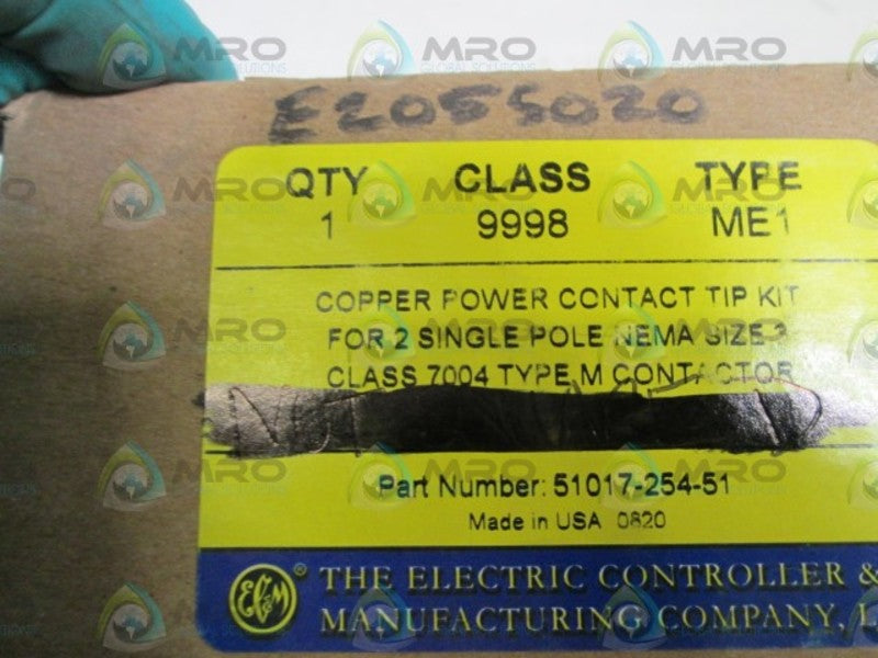 EC & M COPPER POWER CONTACT TIP KIT 9998-ME1 (51017-254-51)  NSFS
