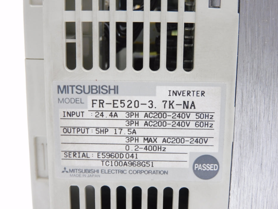 MITSUBISHI FR-E520-3.7K-NA 200-240VAC 24.4A UNMP