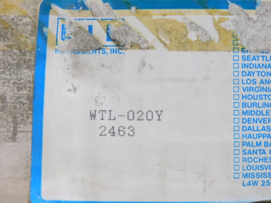 EIL INSTRUMENTS WTL-020Y NSMP