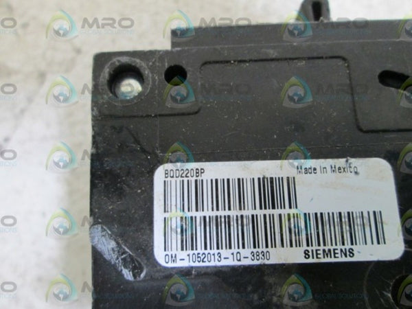 SIEMENS CIRCUIT BREAKER 20A BQD220BP  NSNP