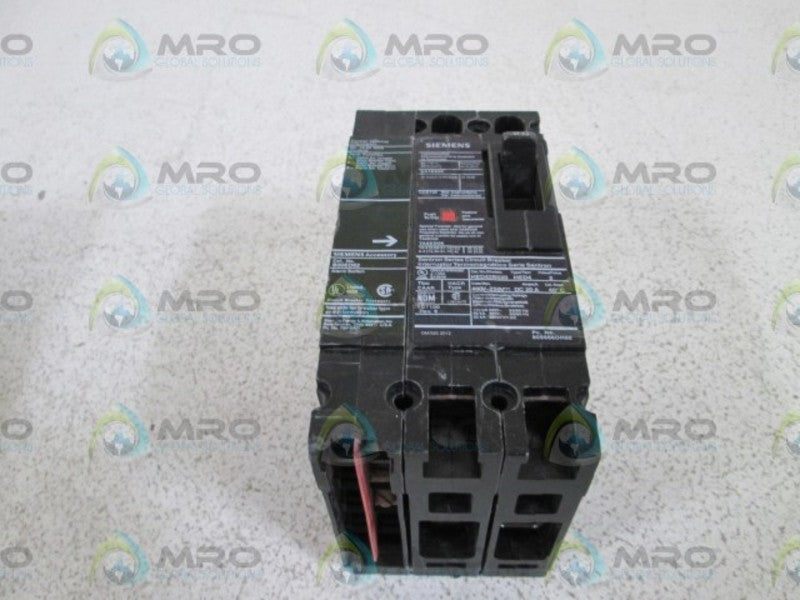 SIEMENS CIRCUIT BREAKER 20A B00ED62 W/ HED42B020 NSNP