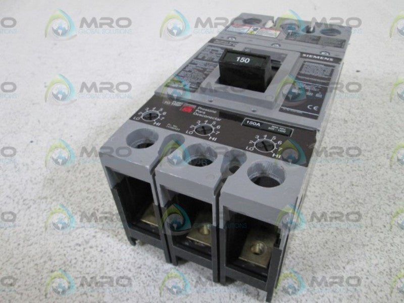 SIEMENS CIRCUIT BREAKER 150A HFXD63B150 (AS PICTURED) NSNP