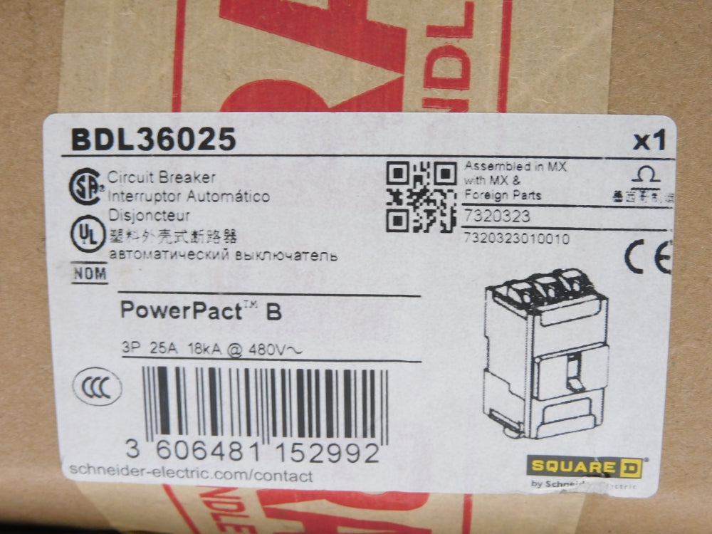 SQUARE D BDL36025 480V 25A NSFS
