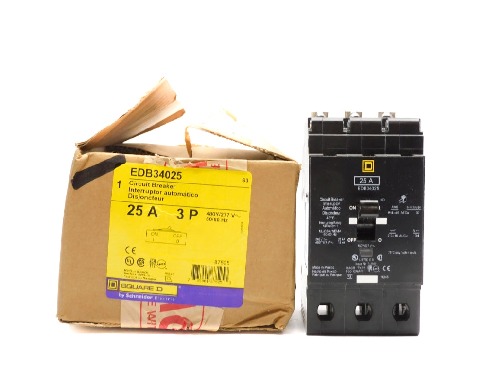 SQUARE D EDB34025 277V 25A NSMP