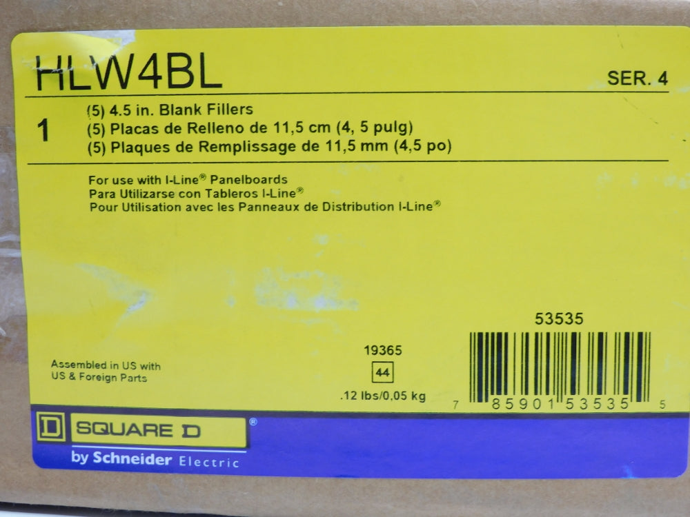 SQUARE D HLW4BL SER. 4 (PKG OF 5) NSMP