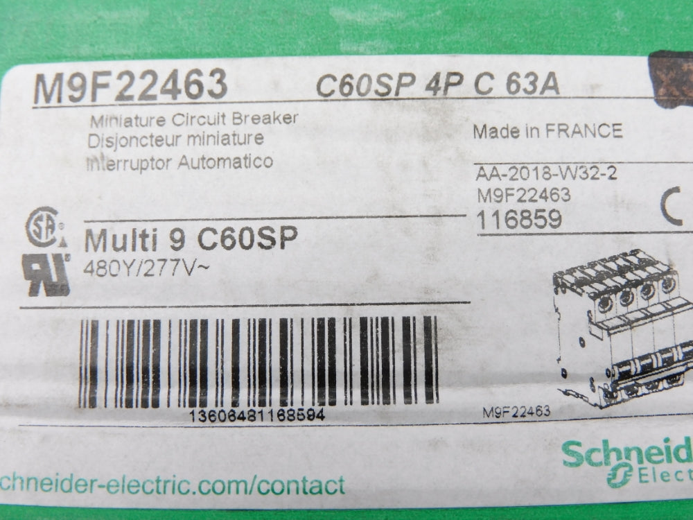 SCHNEIDER ELECTRIC M9F22463 480/277V 63A NSNP