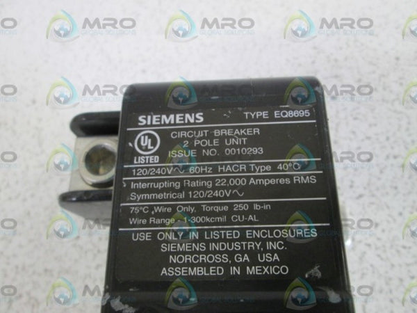 SIEMENS CIRCUIT BREAKER 200A EQ8695 NSNP