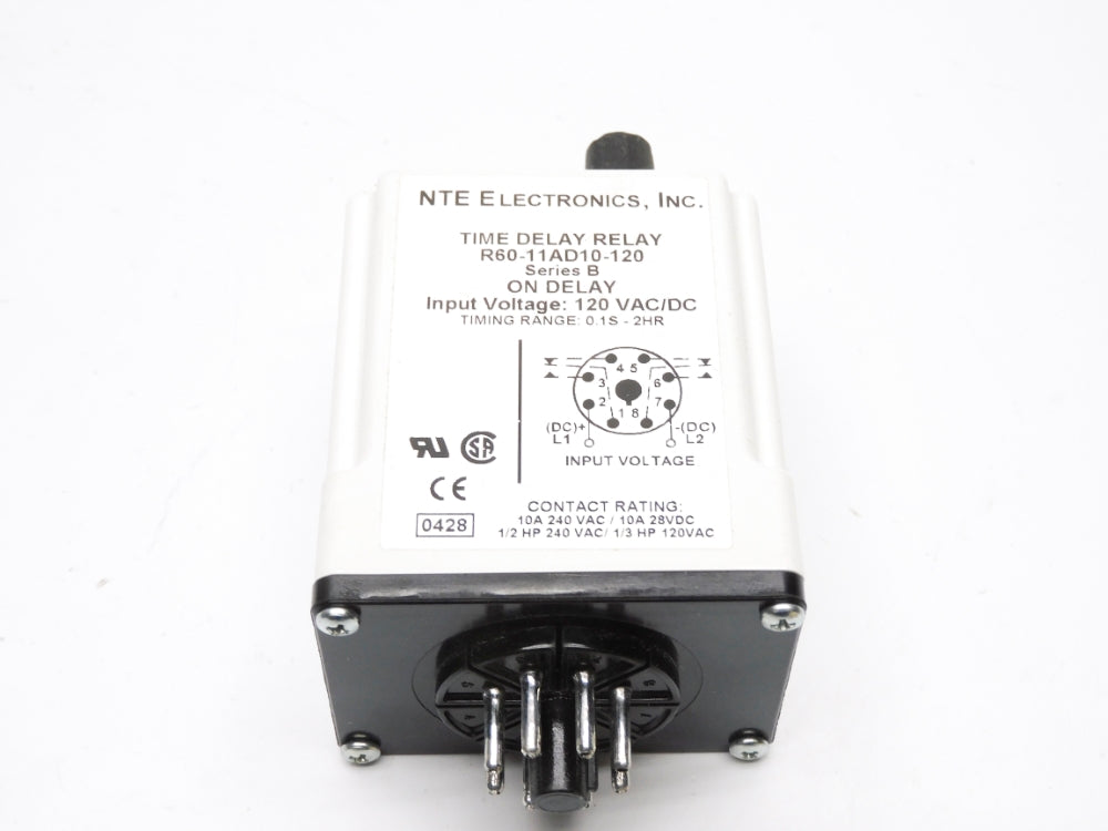 NTE ELECTRONICS R60-11AD10-120 SER. B 120VAC/DC 0.1S-2HR NSMP