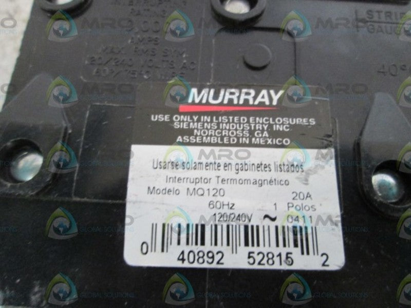 MURRAY MQ120 CIRCUIT BREAKER 20A NSNP