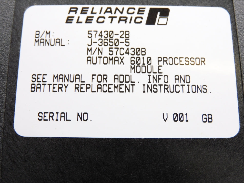 RELIANCE ELECTRIC 57C430B 57430-2B UNMP