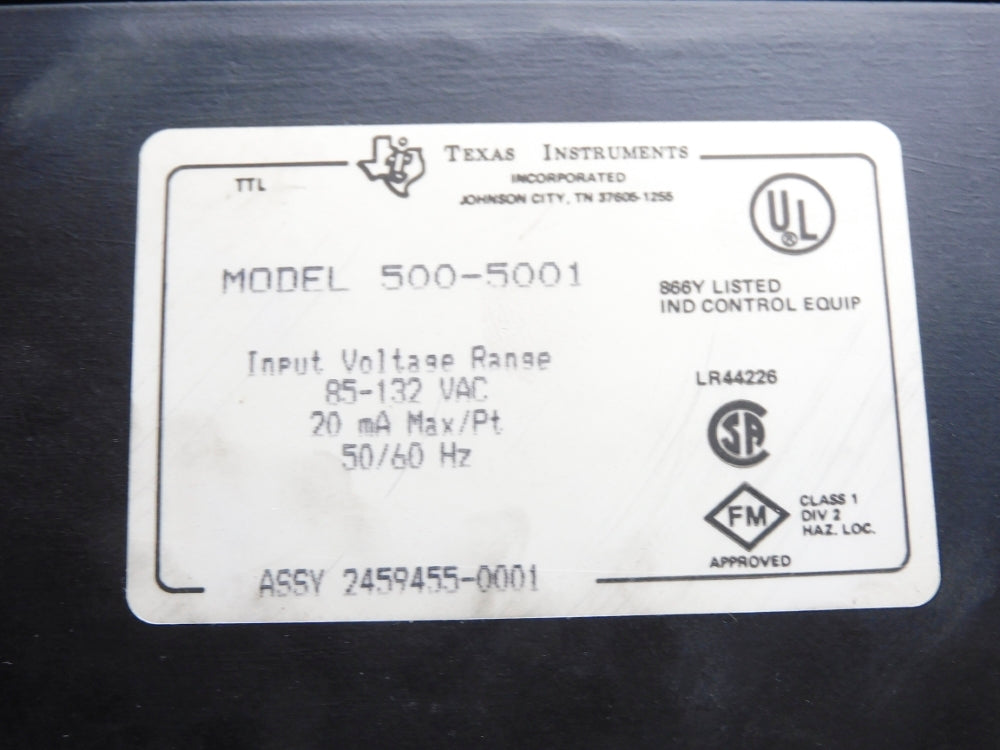 TEXAS INSTRUMENTS 500-5001 85-132VAC UNMP