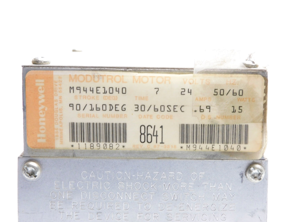HONEYWELL M944E1040 24V .69A 60S UNMP