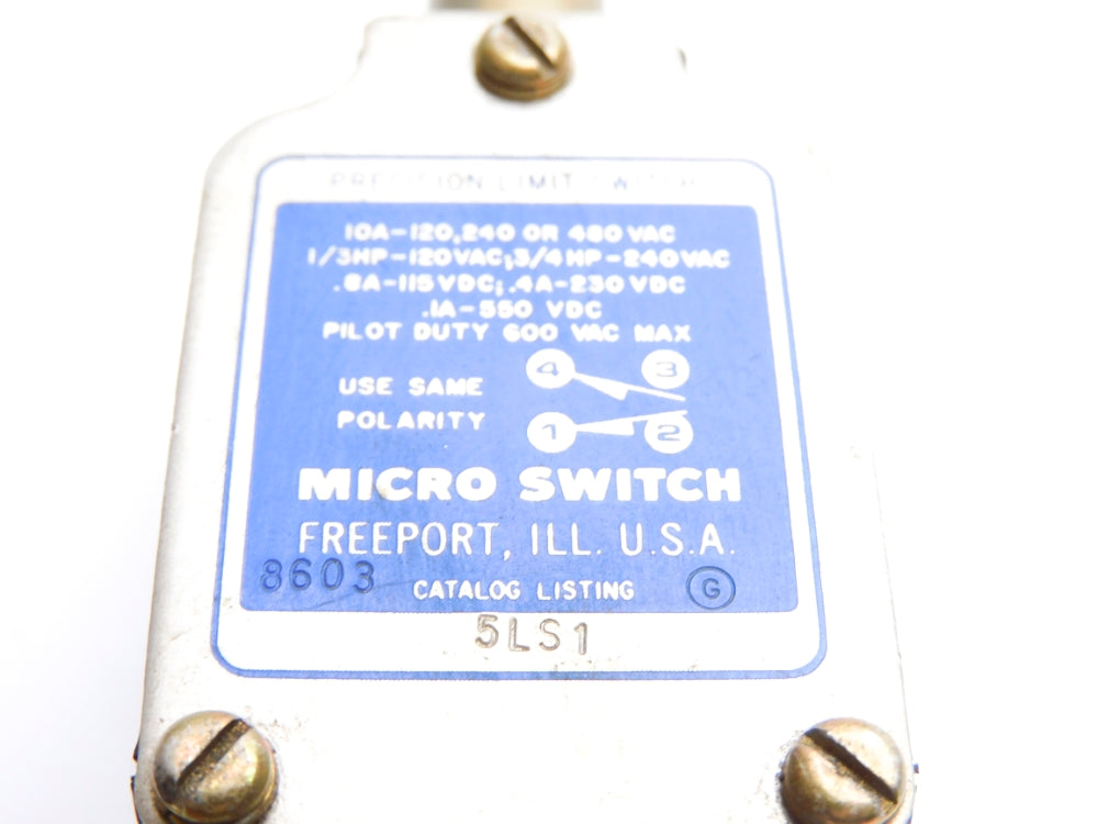 MICRO SWITCH 5LS1 600VAC 10A (GREY) UNMP