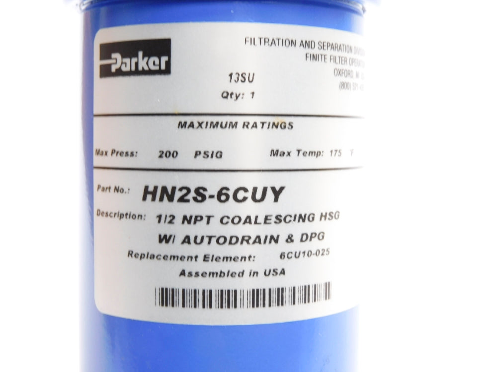 PARKER HN2S-6CUY 200PSIG NSMP