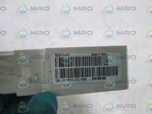 SIEMENS NGB1B020V CIRCUIT BREAKER 20A (AS PICTURED) NSNP