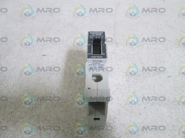 SIEMENS CIRCUIT BREAKER NGB1N020 (AS PICTURED) NSNP