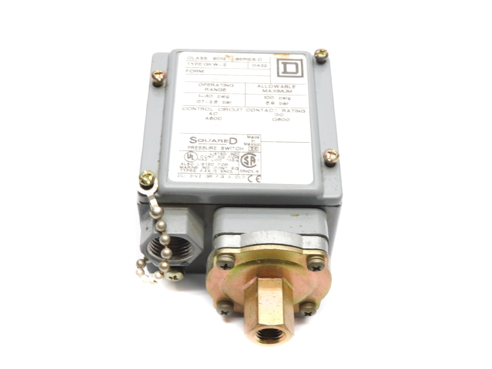 SQUARE D 9012GKW2 SER. C 1-40PSI UNMP
