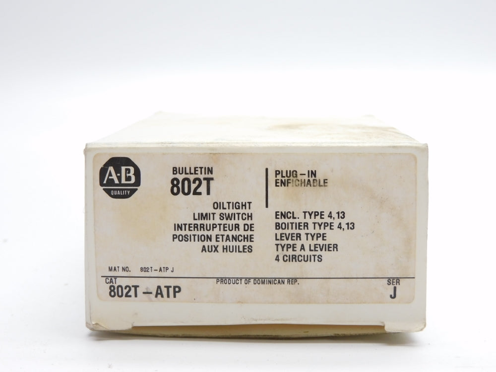 ALLEN BRADLEY 802T-ATP SER. J 72-120VAC 60A (WH) NSMP