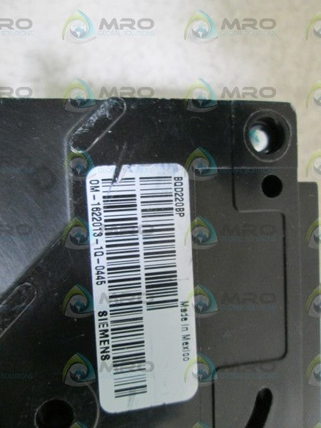 SIEMENS CIRCUIT BREAKER 20A BQD220BP (AS PICTURED) NSNP
