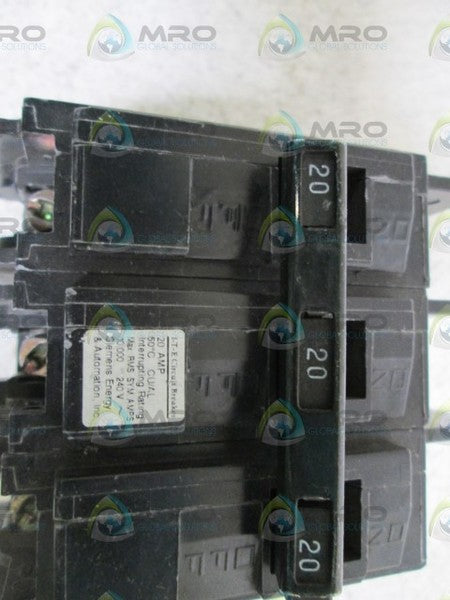 SIEMENS/ I-T-E CIRCUIT BREAKER 20-20-20A 3P NSNP